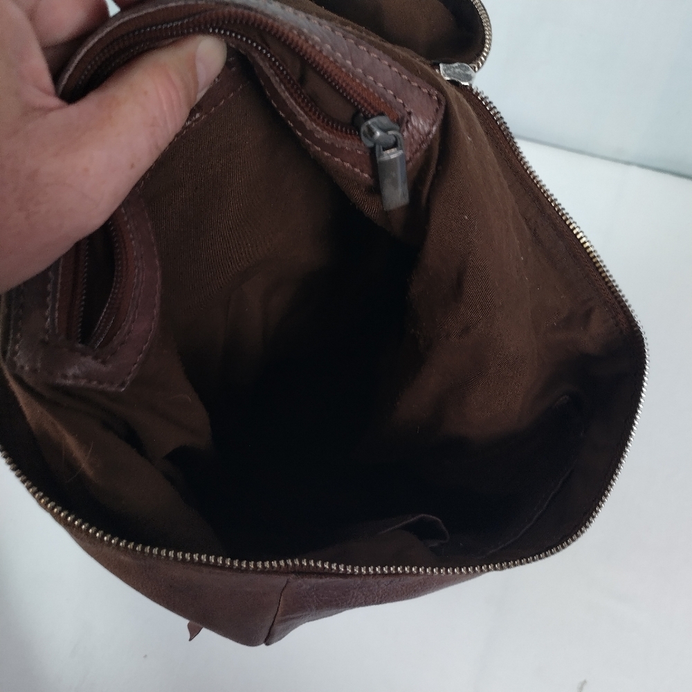 Elegant Brown Leather Backpack for Women - Picture 9 of 16